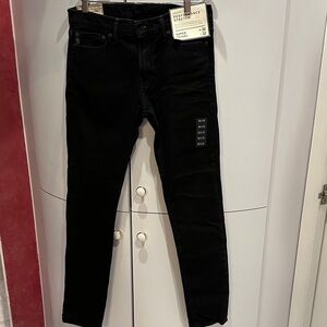 Abercrombie & Fitch performance stretch super skinny black jeans, new 30x32